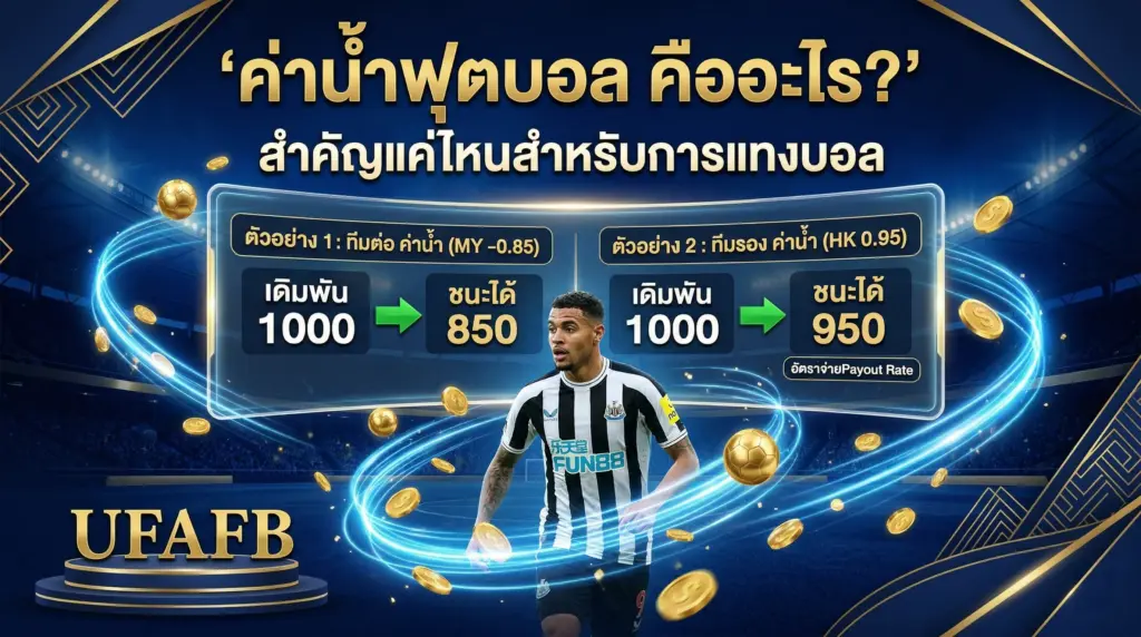 ค่าน้ำฟุตบอลคืออะไร? สำคัญแค่ไหนกับการแทงบอล