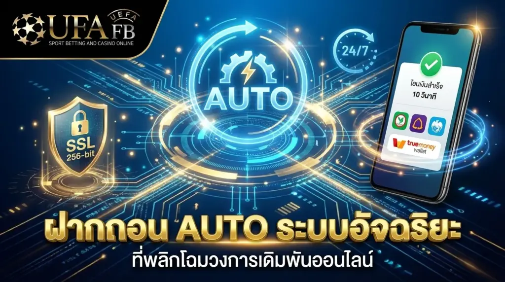 UFAFB ฝากถอน AUTO ระบบอัจริยะ พลิกโฉมวงการเดิมพันออนไลน์