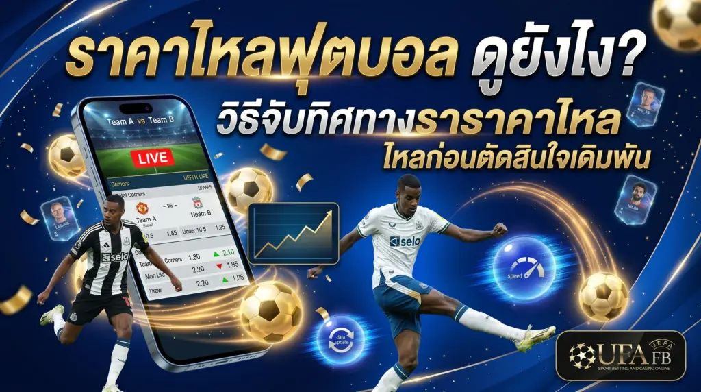 ราคาไหลฟุตบอล ดูยังไง? วิธีจับทิศทางราคาไหลก่อนตัดสินใจเดิมพัน