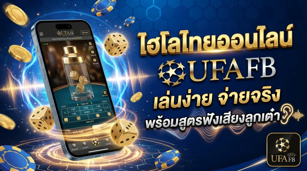 ไฮโลไทยออนไลน์ UFAFB เล่นง่าย จ่ายจริง พร้อมสูตรฟังเสียงลูกเต๋า