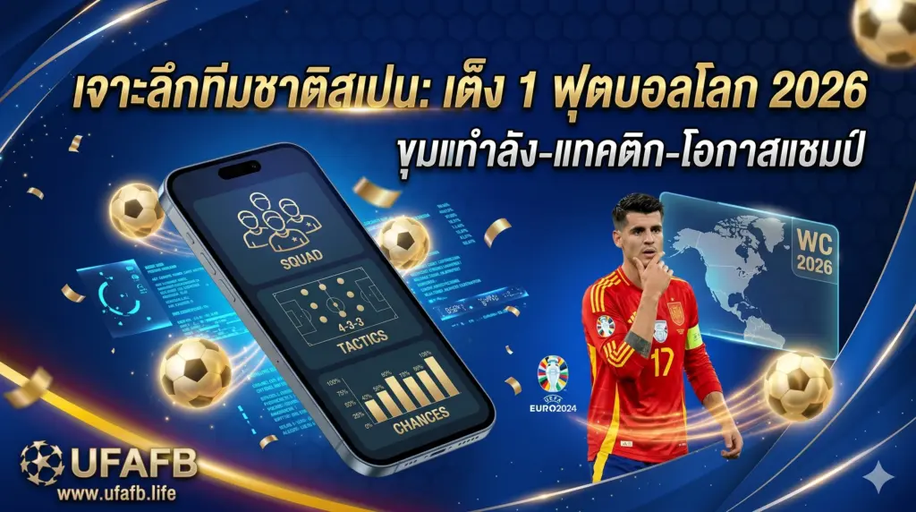 เจาะลึกทีมชาติสเปน เต็ง 1 ฟุตบอลโลก 2026 ขุมกำลังและแทคติก