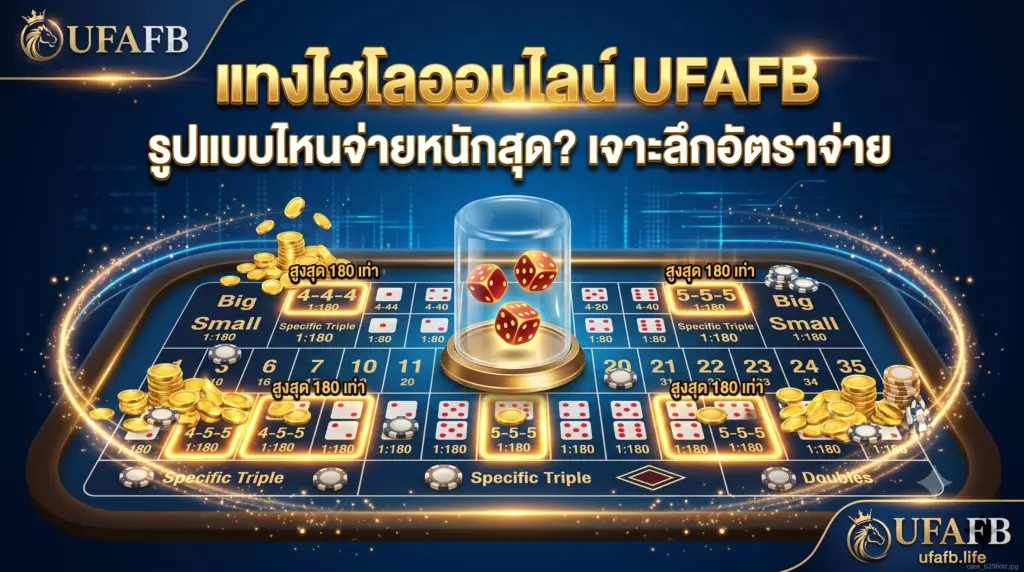 แทงไฮโลออนไลน์ UFAFB รูปแบบไหนจ่ายหนักสุด? สรุปอัตราจ่าย